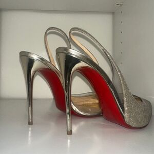 Christian Louboutin Mini Glitter PVC pumps.